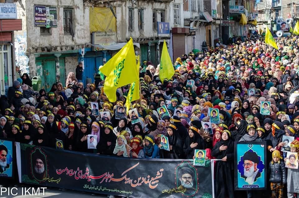 Funeral procession held in Kargil to honor martyr Nasrallah