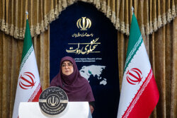 Presser of Iranian government spokeswoman