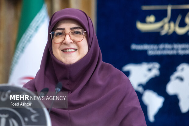 Presser of Iranian government spokeswoman
